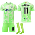 Miniatyrbild 1 av 2: Barcelona 2024-2025 Fotbollskit No.11 Raphinha för Barn & Vuxna med Strumpor 16