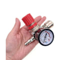 Miniatyrbild 2 av 4: 1/4\" Tryckreducerare för tryckluft, Tryckreducerare, 4 Hål med Mätare för Kompressor