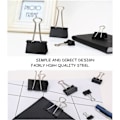 Miniatyrbillede 4 af 5: Ekstra store ringbindsklemmer 2 tommer (2-pak), store papirclips til kontorartikler, sort