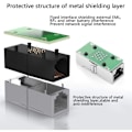 Miniatyrbillede 3 af 5: 6 stk. Skærmet RJ45-kobling, Ethernet hun til hun-stik til Cat7/Cat6/Cat5e/Cat5-kabelforlængelse