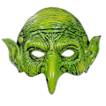 Miniatyrbild 1 av 5: Grön häxmask Skräck läskig halvansikts häxmask Pu-skummande mask med lång näsa Halloween Skrämmande Cosplay-kostymer