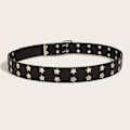 Miniatyrbilde 4 av 5: Punk Style Star dubbelknäppt bälte midjerem Hollow Out Lea Black