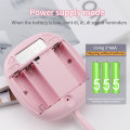 Miniatyrbild 5 av 5: Vibrerande väckarklocka med LED-display, 3 vibrationsintensitetslägen, Rosa