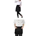 Miniatyrbillede 8 af 8: Svart Byst Servitör Kort Förkläde Kök Restaurang Flirty With Po Black one size Black one size
