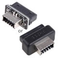 Miniatyrbild 1 av 5: USB 3.0 intern header till USB 3.1/3.2 typ C front typ E adapter 20pin till 19pin converter för PC moderkortskontakt