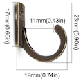 Miniatyrbillede 5 af 5: 10 stk. Håndklædekrog Væg Krog Lim Krog Power Selvklæbende Hanger Brun 10Pcs Brown 10Pcs