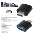 Miniatyrbild 3 av 5: Metall USB C 3.1 Typ C hane till USB 2.0 hona OTG Data Sync Converter Adapter för S9 S8 Note 9/8 för Huawei Mate 20 Silver