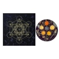 Miniatyrbilde 4 av 5: 1/2/3 Astrologi Tarot Kortspill Bordduk Krystallgitter Svart 60x60cm 1Set Black 60x60cm 1Set