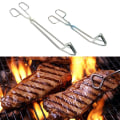 Miniatyrbillede 2 af 5: Rustfrit stål multifunktions mad Vend Spatel Tange Klemme til brød æg BBQ Hamburgerbøffer Pandekage Køkken Tange 24cm