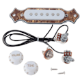 Miniatyrbild 5 av 5: Förtrådad enkelspolad elektrisk cigarrlåda sexsträngad gitarr pickup sele med volymtonknoppar och knoppar för gitarrdelar