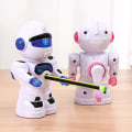 Miniatyrbild 2 av 11: Manuell handvevad pennvässare med söt robotteckning för barn Blå
