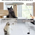 Miniatyrbild 5 av 5: Fjäderkattleksak, Kattleksak, Utdragbar Fiskespö, Interaktion Inomhus för Katt och Kattunge