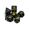 Pikkukuva 1 / 5: 7 kpl DND-monikulmaisia noppaa RPG-noppaa Dungeons & Dragons, Pathfinder-MTG, D&D-roolipeli, setti Keltainen