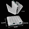 Miniatyrbilde 2 av 5: Transparent låseboks, vanntett fiskeutstyrsboks, 12 rom Forvaringsboks for fiskeutstyr Tilbehør Pxcl