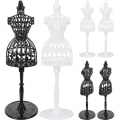 Miniatyrbillede 1 af 5: 6 stk Dukkeklæder Skiltdukker Dukke Kjole Display Form Stativ Dukke Kjole Kjole Model Stativ (21x6,5 cm, Assorteret farve A)