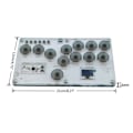 Miniatyrbild 5 av 9: Hållbar Mekanisk Knappspelkontroll Fight Stick Passar för PC Arcade Keyboard Transparent Grå