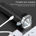 Pikkukuva 8 / 8: Monitoiminen taskulamppu auton turvallisuusvasara taskulamppu USB cha red one size red one size