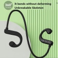 Miniatyrbilde 6 av 8: Benledning Trådløse hodetelefoner HIFI Headset Oppgradering Bluetooth 5.2 Støttekort Stereo hodetelefoner Svart Svart