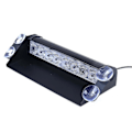 Miniatyrbillede 4 af 4: 8 LED blå nødpolitibil lastbil instrumentbræt advarselsblink blinklys