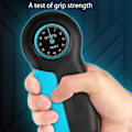 Miniatyrbillede 2 af 5: Hånddynamometer Grebstyrke Måler Fitness Træning Gripper Blå