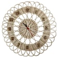 Miniatyrbild 5 av 11: Rund Willow Rattan Väggklocka Hushåll Väggklocka Retro Väggklocka för Vägg null - A