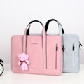 Miniatyrbillede 5 af 5: Computer taske taske etui til sag side lynlås håndtaske til bærbar computer Notebook rejse opbevaring portefølje 13'' 14'' 15,6 tommer Lyseblå 16 tommer