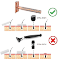 Miniatyrbillede 3 af 4: Roséguld barbermaskine Klassisk dobbeltbladet barberkniv til mænds barbering og hårfjerning til kvinder 10 barberblade Sort Black