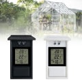 Miniatyrbild 4 av 5: Digital Termometer Display Max Min Växthus Trädgård Utomhus Inomhus Väggrum Vit