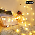 Miniatyrbillede 1 af 5: Ferie Lys Kæde Kugle LED Streng USB Lampe Pære Streng Bryllup Multicolor 3m 20led