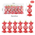 Pikkukuva 1 / 8: 6 kpl Joulu Lollipop Candy Cane -riipus Joulukuusi Koriste tai A1 yksi koko A1 one size