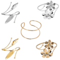 Miniatyrbillede 2 af 8: Bohemian Butterfly Leaf Charm Arm Chain Metal Hollow Out Geomet A1 one size A1 one size