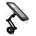 Miniatyrbillede 3 af 4: Cykel Telefonholder, Vandtæt Smartphone Beslag med Touchskærm, 360° Roterbar, Højdejusterbar til op til 6,7 tommer, Motorcykel Cykel, Sort