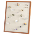Miniatyrbild 3 av 5: Elegant Ringdisplayhållare Vikbar Träram Örhängeshållare Smyckesförvaringsbricka Organizer Halsbandsställ för Visning null - A