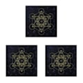 Miniatyrbillede 2 af 5: 1/2/3 Astrologi Tarot Kortspil Bordsdæk Crystal Grid Sort 60x60cm 3Sæt Black 60x60cm 3Set