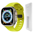 Pikkukuva 4 / 7: Silikoniranneke Apple Watchille 49mm 44mm 45mm 40mm 41mm 42mm 38mm Ultra 2 Sport Correa Armband iwatch Series 9 8 7 6 5 s blue gray-BOX