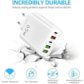 Miniatyrbilde 7 av 7: 65W 5-Port USB-lader - PD20W/QC3.0 Hurtigladehub for Alle Telefoner