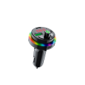 Miniatyrbild 2 av 4: FM-sändare bil Bluetooth 5.0 för bil USB -adapter Musik, bil Bluetooth radiosändare med QC3.0 och 6 LED färgglada lampor