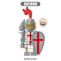 Miniatyrbilde 2 av 5: 8 stk/sett Middelalders riddere Actionfigurer Byggklosser Kamp Prest Patron Ridder Montering Minifigurer Samleobjekter Barn Fans Gave (xq)