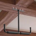 Miniatyrbillede 4 af 8: Stål Garage Loft Opbevaringskrog, Heavy Duty Opbevaringsstativ til Ophængning af Træ, Cykler, Værktøj, Træ, Snowboards, Fiskestokke, Robust Opbevaringssystem Silver