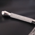 Miniatyrbillede 5 af 5: Pisk af metallegering med kæde-kvast, kort ridningspisk, crop