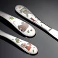 Pikkukuva 3 / 5: 1/4 st Kids Lery Cartoon Pattern Carving Barnservis e Spoo B