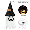 Pikkukuva 5 / 5: 5 kpl Halloween-koriste Aave Led-valo Hohtava Kauhutarvike Kummitus Noitakoru Ripustuslamppu Värillinen valo