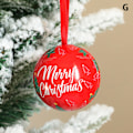 Pikkukuva 1 / 6: 7 cm Julgran Dekor Ball Bauble Tryckt Jul Fest Hängande G one size G one size