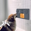 Miniatyrbillede 4 af 5: Slikkemåtte til kæledyr, grøn (rektangulær)