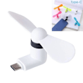 Pikkukuva 1 / 4: Mini Tuuletin - E.F.CONNECTION - USB Type-C - Kannettava - Hiljainen - 8,5 cm halkaisija, valkoinen