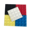 Miniatyrbild 2 av 5: 6-pack Pyramid Svamp Akustikpanel Kakel Akustiskt Skummatta Vit Röd