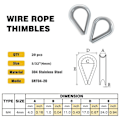 Miniatyrbillede 2 af 5: Wire Rope Thimbles Rope Thimble Rigging Thimbles Ring Clamp