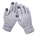 Miniatyrbilde 1 av 5: Kvinner Vinter Touch Hansker Varm Stretch Strikk Votter Full Fin Grå one size Gray one size