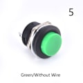 Miniatyrbilde 1 av 5: 16mm 12V-24V vanntett bil LED Power Push Button Momentary Swi 5 5