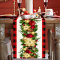 Miniatyrbillede 5 af 8: Jul Snefnug Linned Bordløber Dresser Skærfe Bord stil 8 En Størrelse style 8 One Size